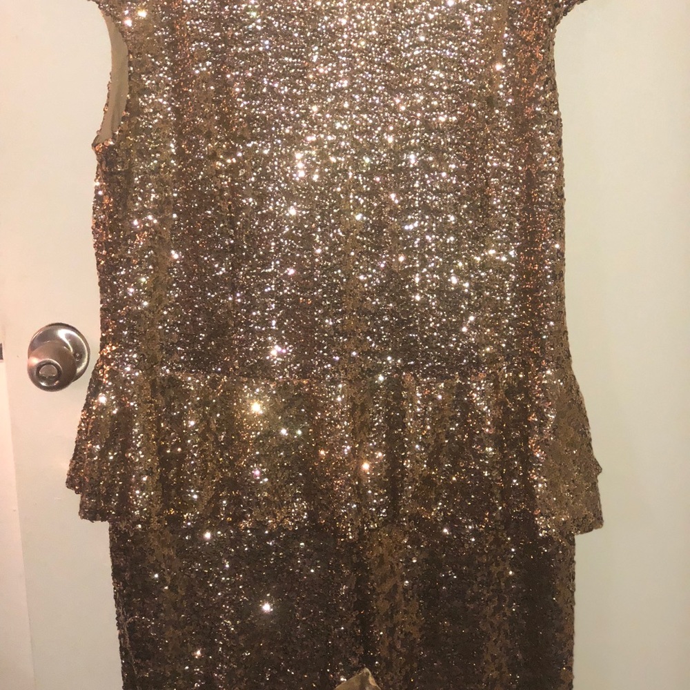 Gold sequin short romper! Size 14-16 or 1x